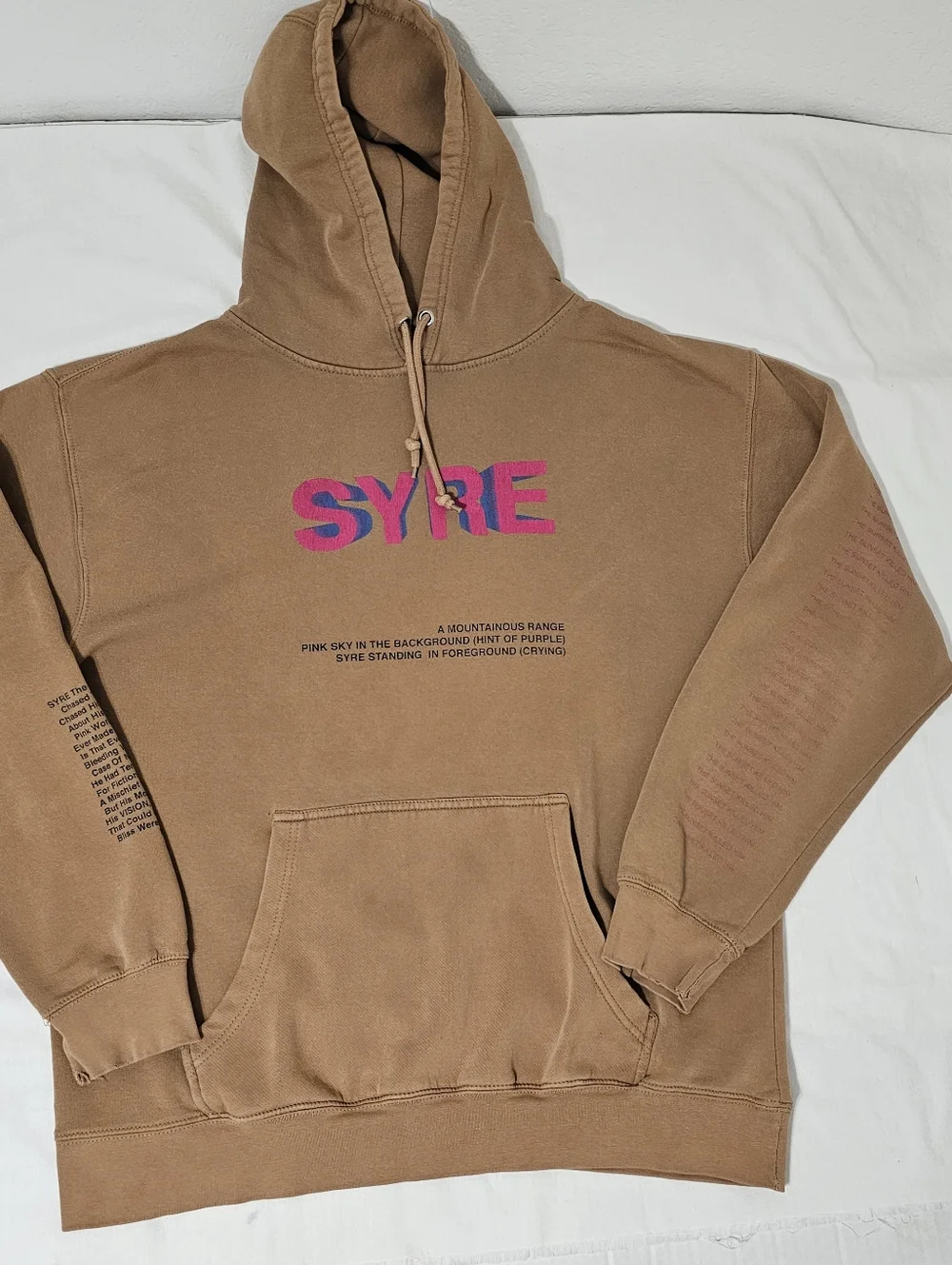Jaden Smith SYRE Beautiful Confusion Hoodie Tan Pullover Merch Streetwear Unisex - Picture 4 of 9